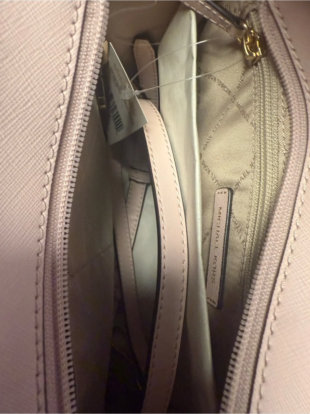 Michael Kors Blush Saffiano Leather Satchel - Picture 2 of 4